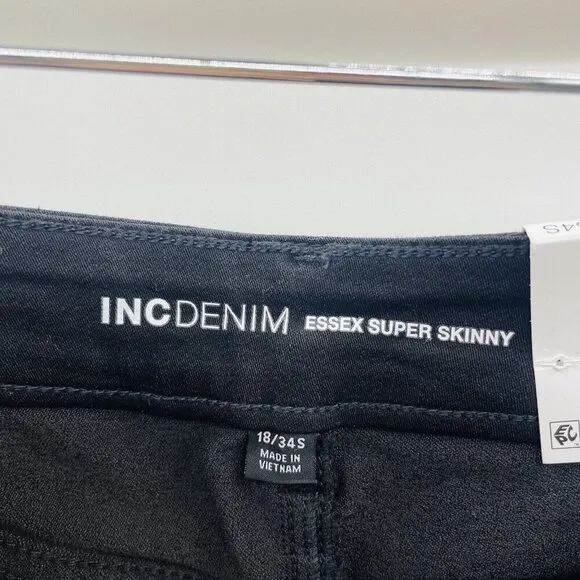 INC International Concepts Womens 18/34S Essex Super Skinny High Rise Jeans $79