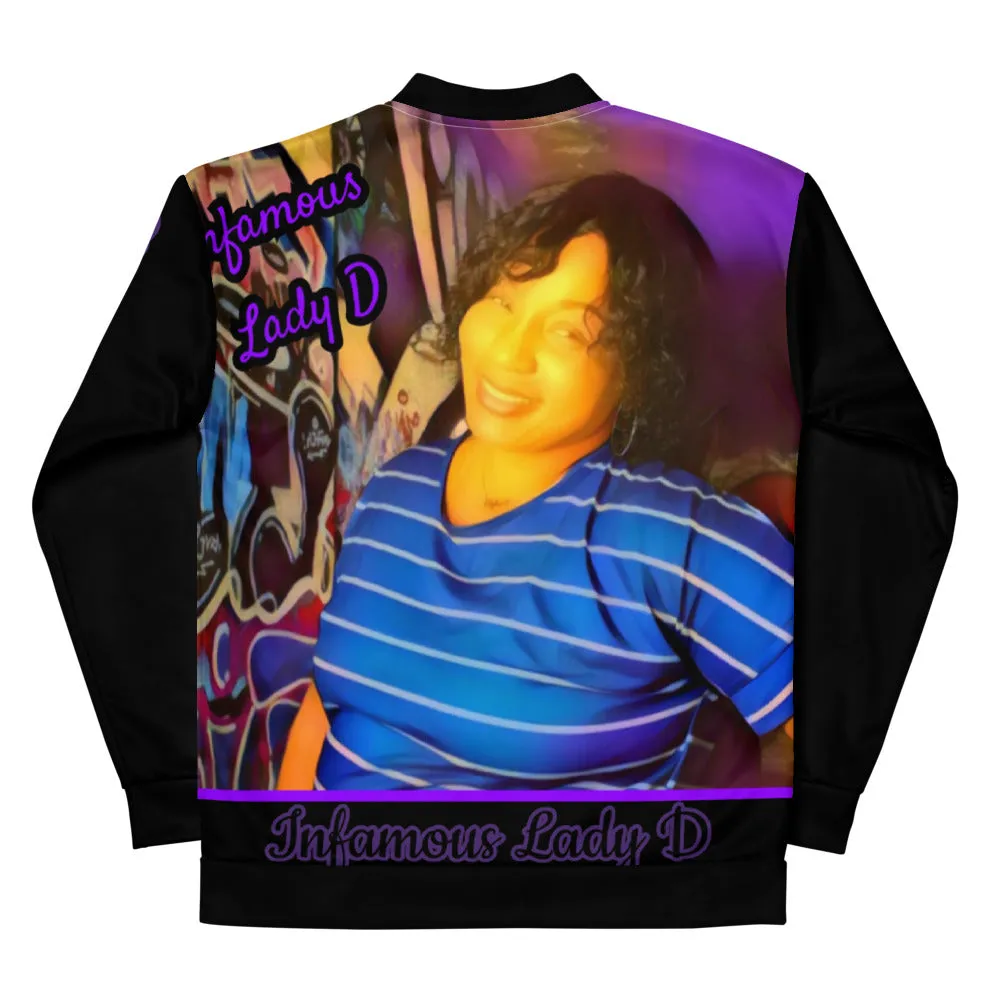 Infamous Lady D Purple Logo Unisex Bomber Jacket