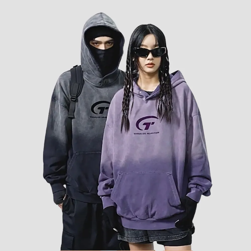Ins Cotton Gradient Washed Hoodie