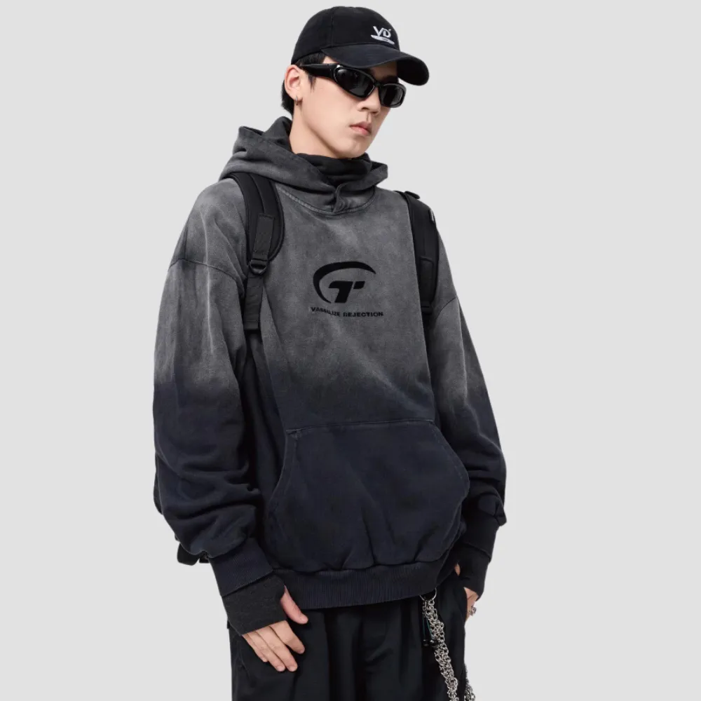 Ins Cotton Gradient Washed Hoodie