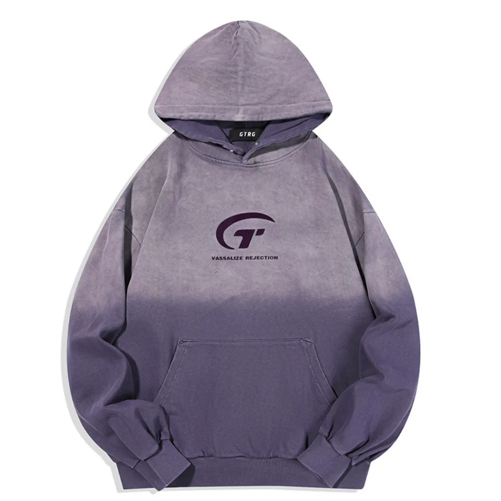 Ins Cotton Gradient Washed Hoodie