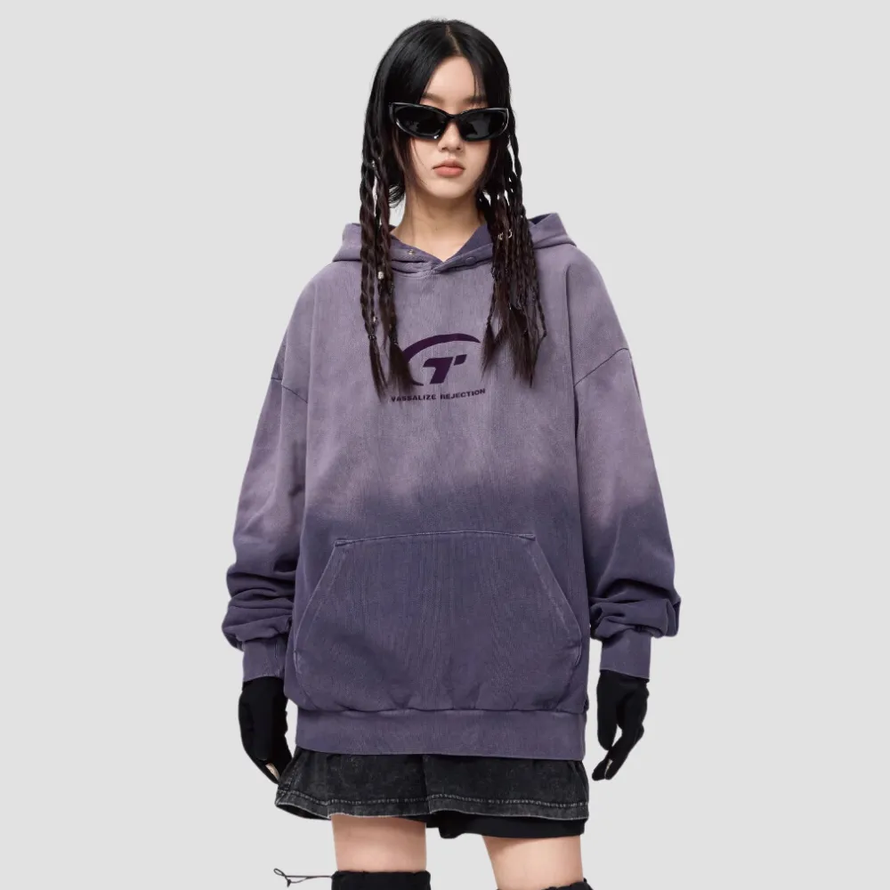 Ins Cotton Gradient Washed Hoodie