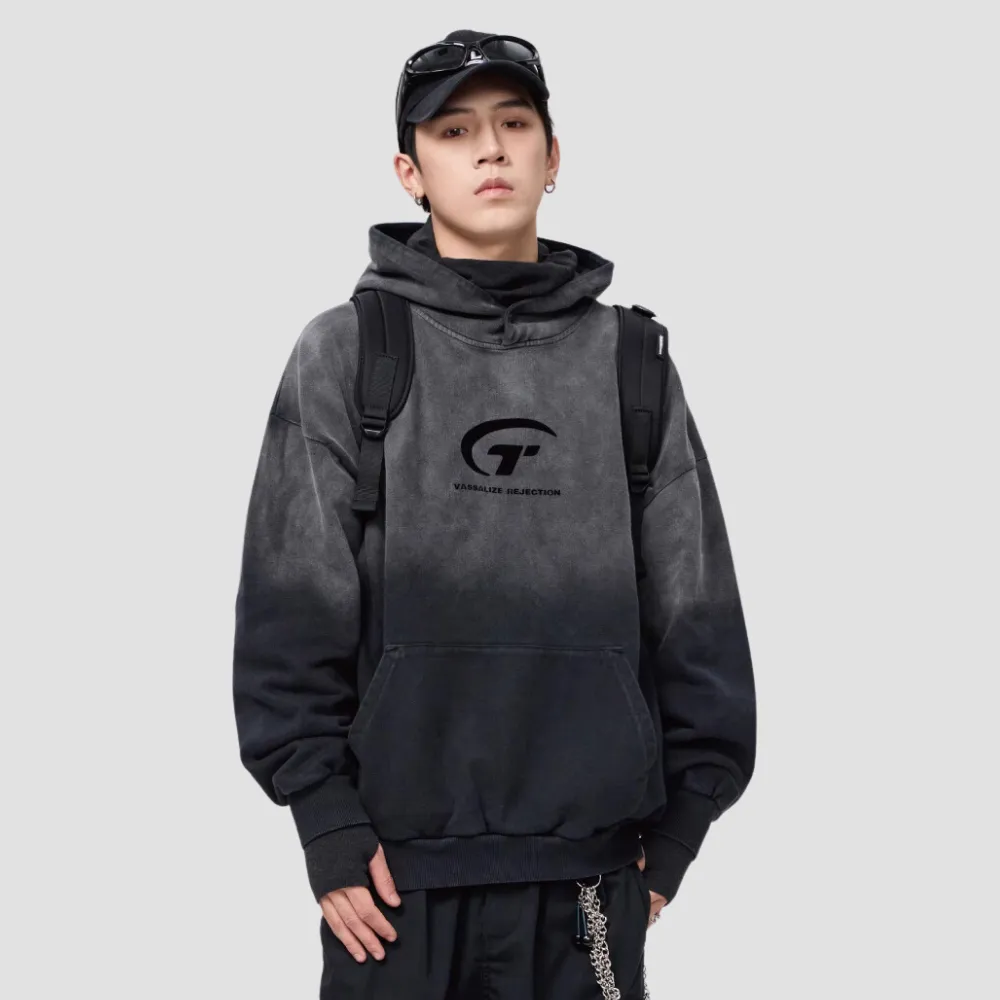 Ins Cotton Gradient Washed Hoodie