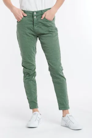 ITALIAN STAR Emma Stretch Jeans - Moss