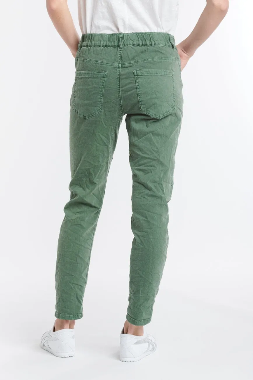 ITALIAN STAR Emma Stretch Jeans - Moss
