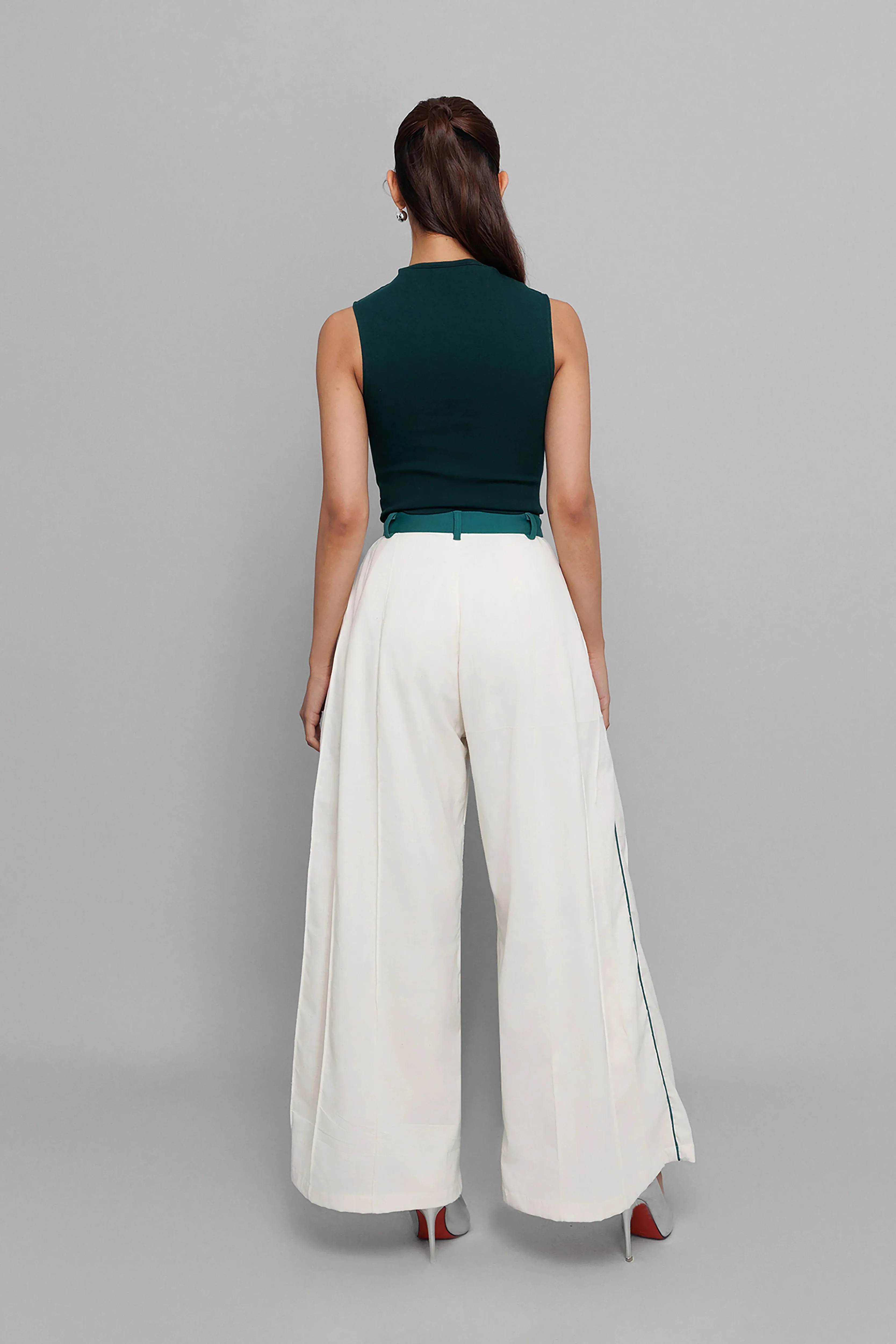 Ivory Tuck Pants