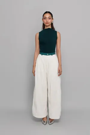 Ivory Tuck Pants