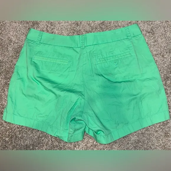 J. Crew 100% Cotton Broken-in Chino Shorts Kelly Green Size 8