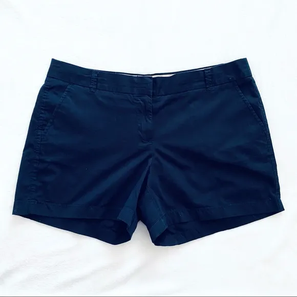 J. Crew | Navy Blue 100% Cotton Broken-In Chino Shorts