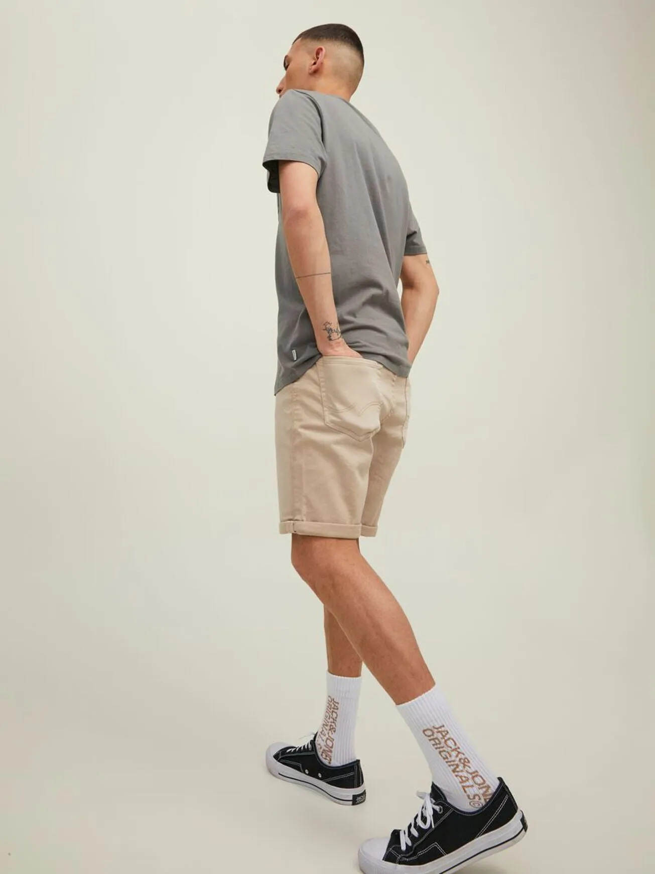 Jack Jones Rick Icon Denim Shorts Oxford Tan
