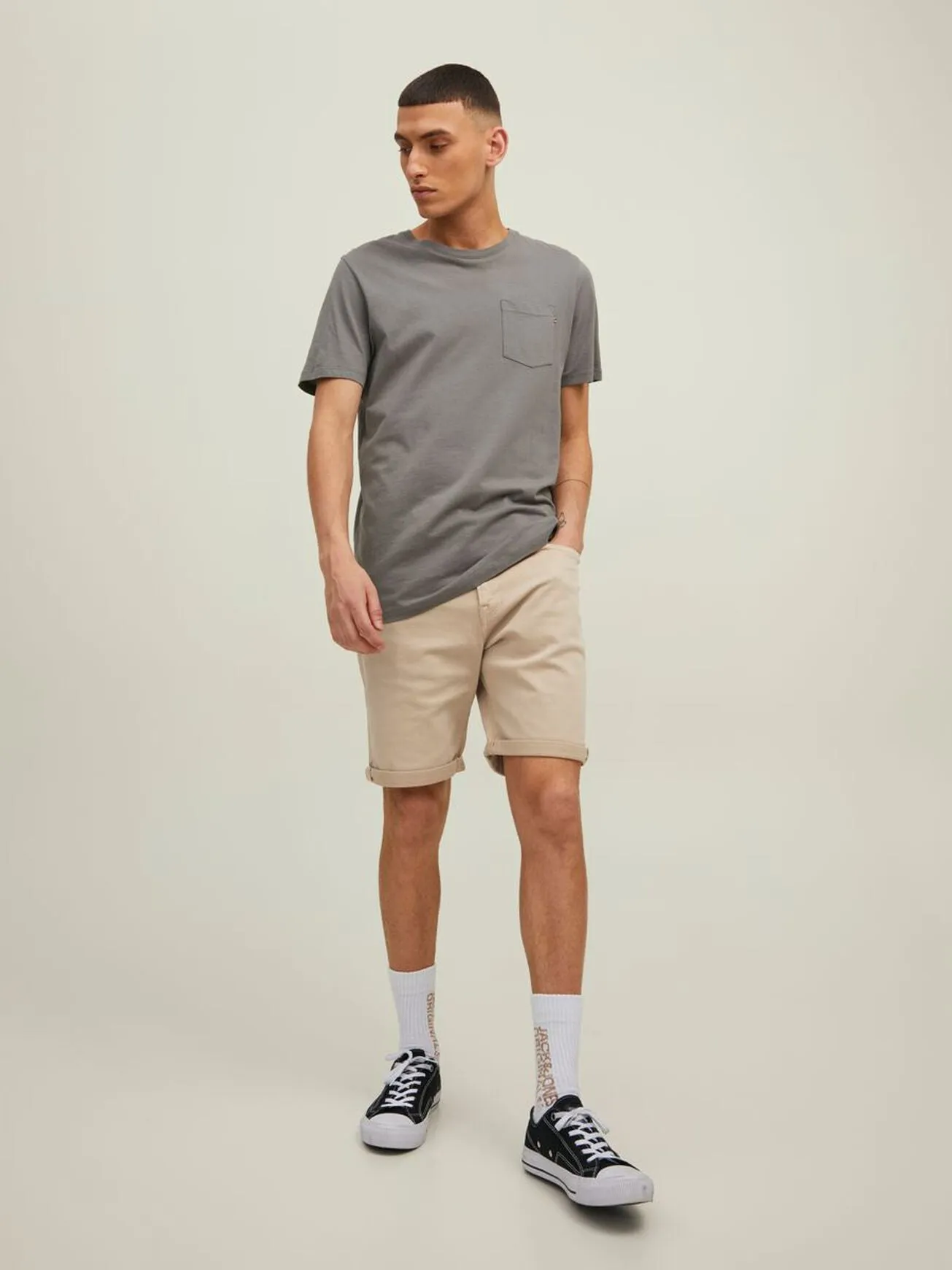 Jack Jones Rick Icon Denim Shorts Oxford Tan