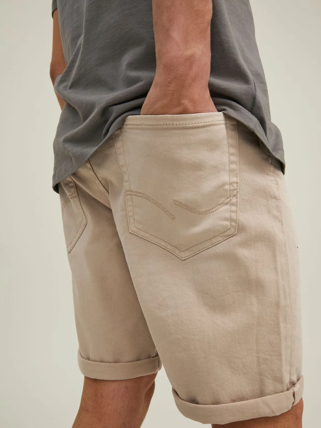 Jack Jones Rick Icon Denim Shorts Oxford Tan