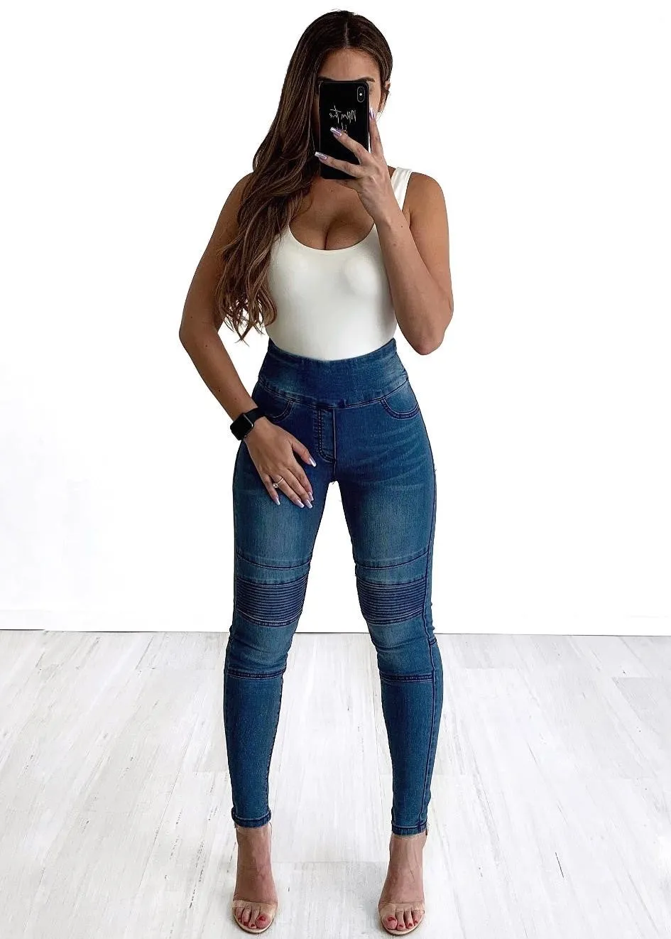 Jasper Jeggings - Mid Blue