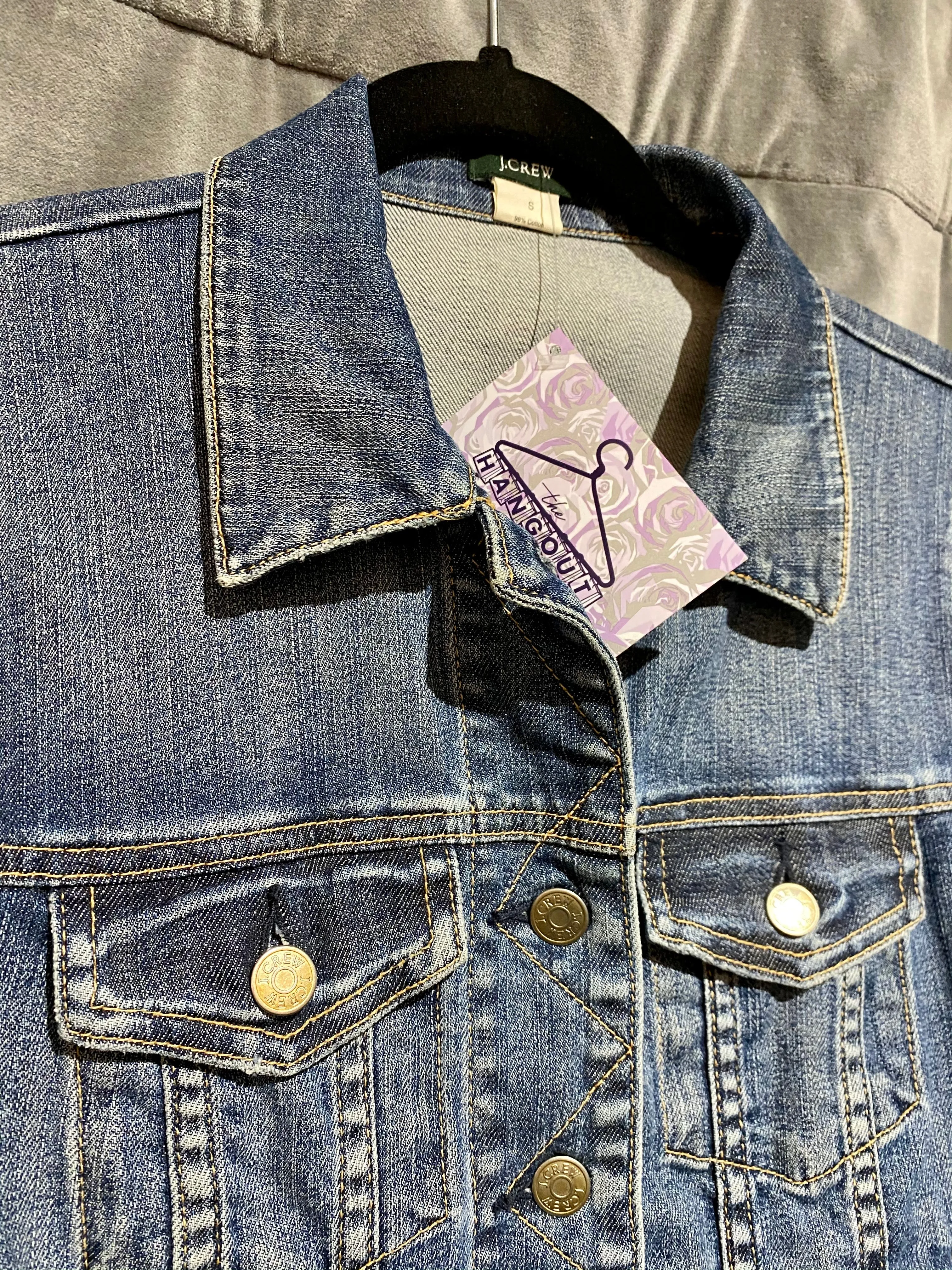 J.CREW Light Wash Denim Button Jacket