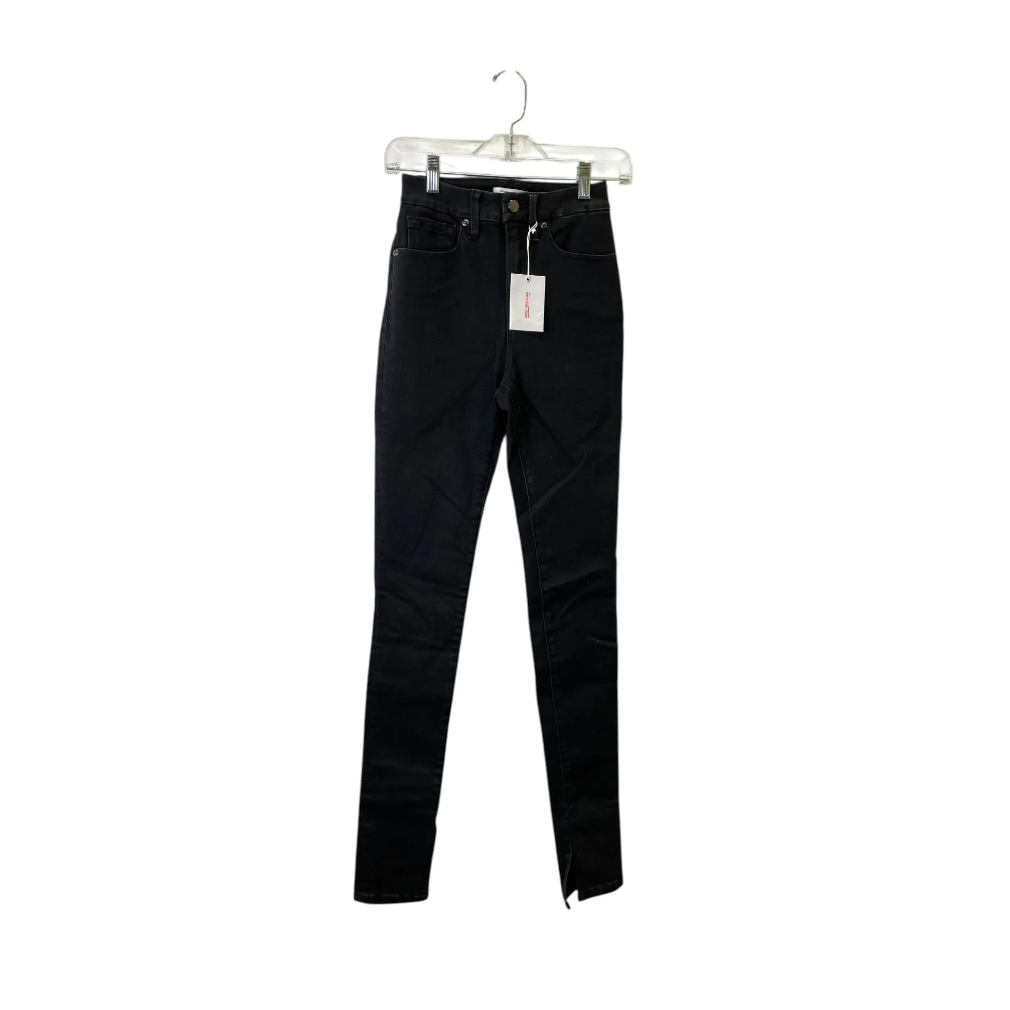 Jeans Skinny By Good American In Black Denim, Size:0
