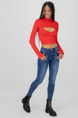 Jeans skinny deslavados