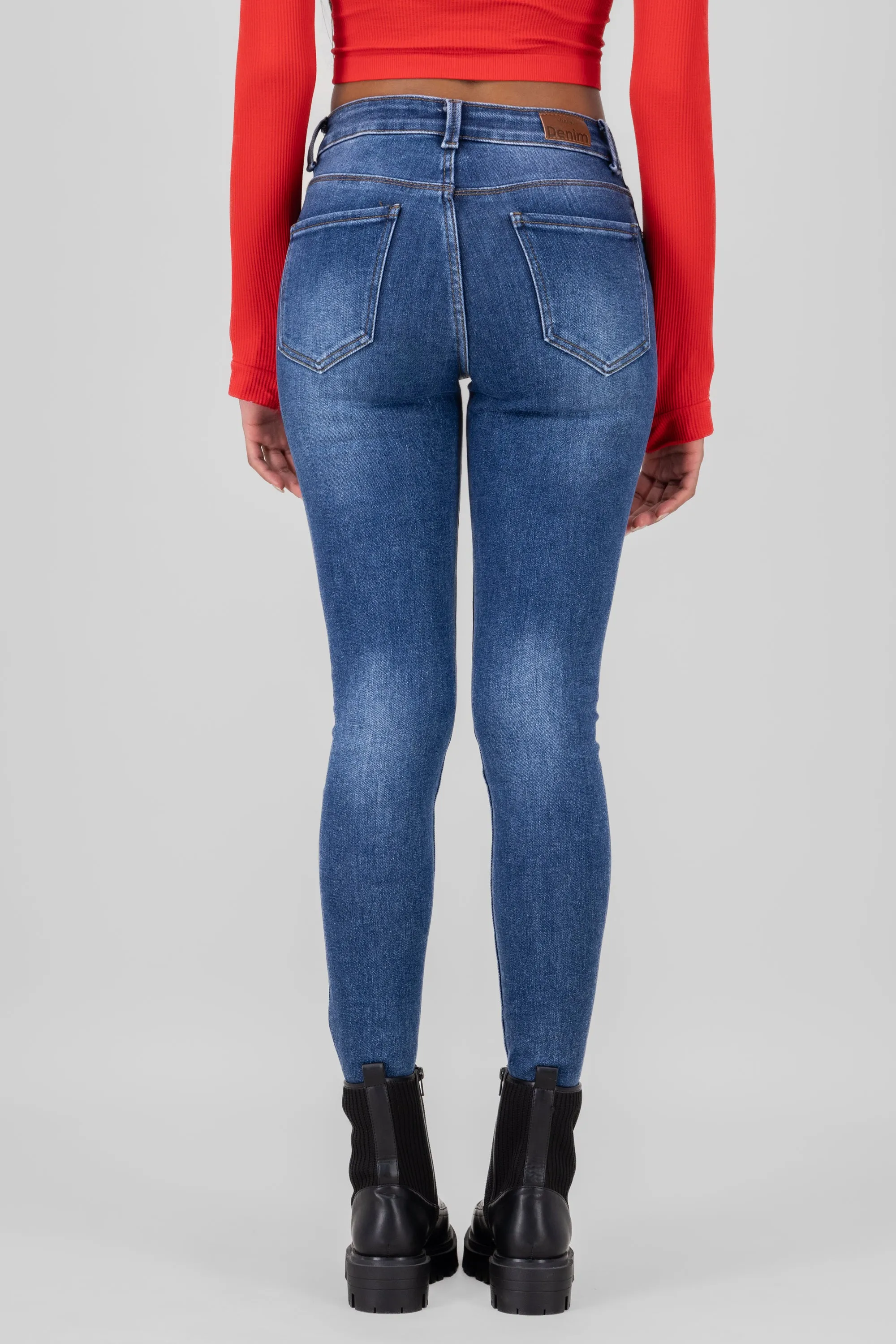 Jeans skinny deslavados