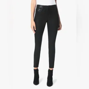 [joe’s jeans] high rise skinny ankle coated jeans black 25