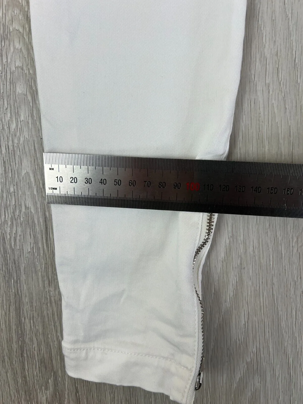 Joie Jeans Womens White Skinny Ankle Zip Cargo Style Jeans Size 25