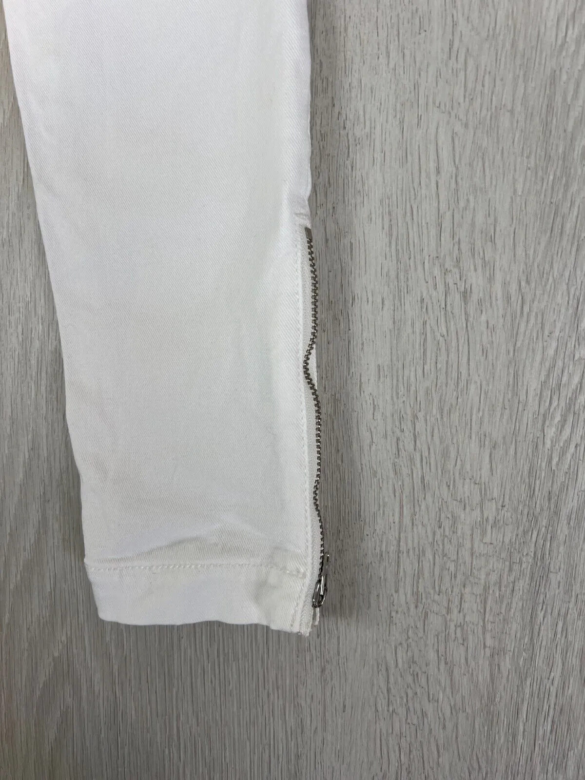 Joie Jeans Womens White Skinny Ankle Zip Cargo Style Jeans Size 25