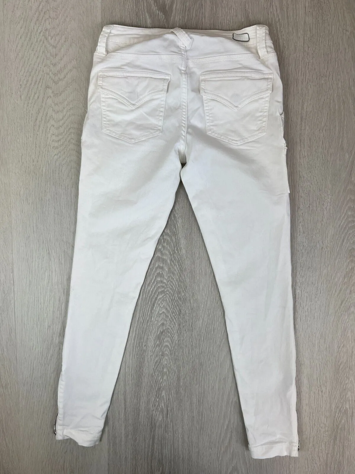 Joie Jeans Womens White Skinny Ankle Zip Cargo Style Jeans Size 25