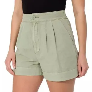 Joie Pleated Shorts Size Medium Faded Cactus Green Linen Chino High Rise JE3364