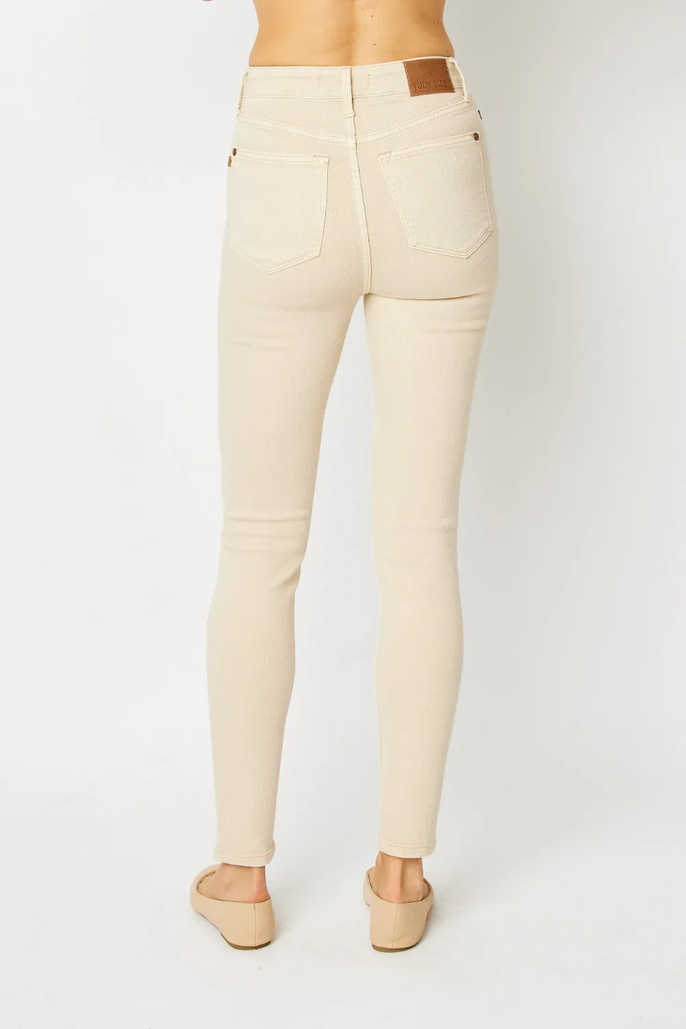 Judy Blue Garment Dyed Ivory Tummy Control Jeans Sizes 1-24W