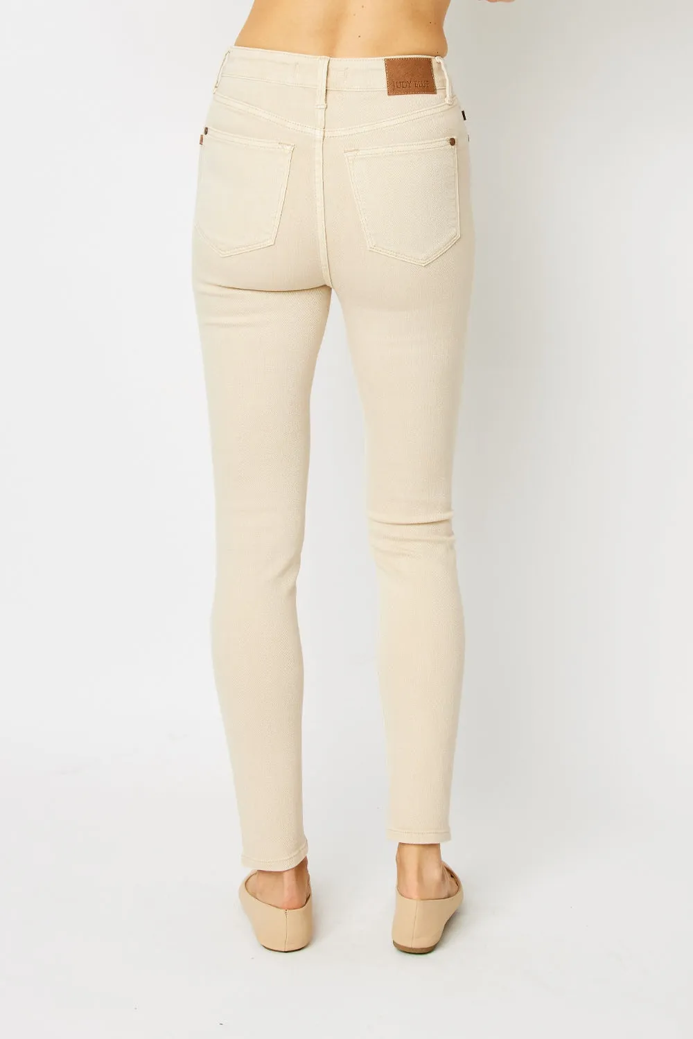 Judy Blue Garment Dyed Ivory Tummy Control Jeans Sizes 1-24W