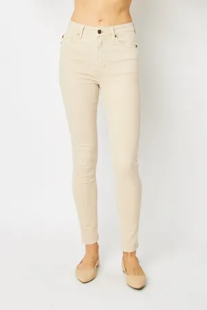 Judy Blue Garment Dyed Ivory Tummy Control Jeans Sizes 1-24W