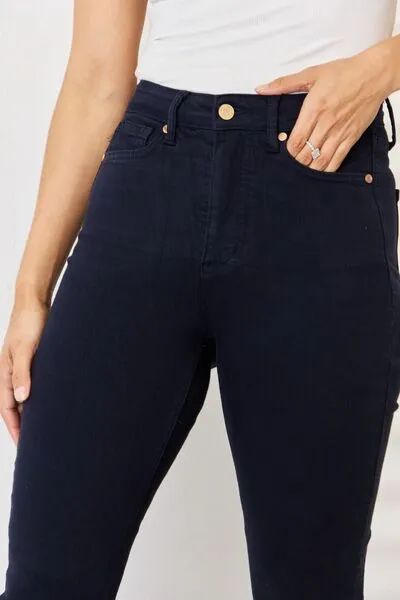 Judy Blue Garment Dyed Navy Tummy Control Skinny Jeans