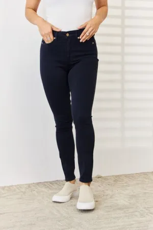 Judy Blue Garment Dyed Navy Tummy Control Skinny Jeans