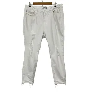 Judy Blue Skinny Fit White Destroyed Stretchy Jeans 20W
