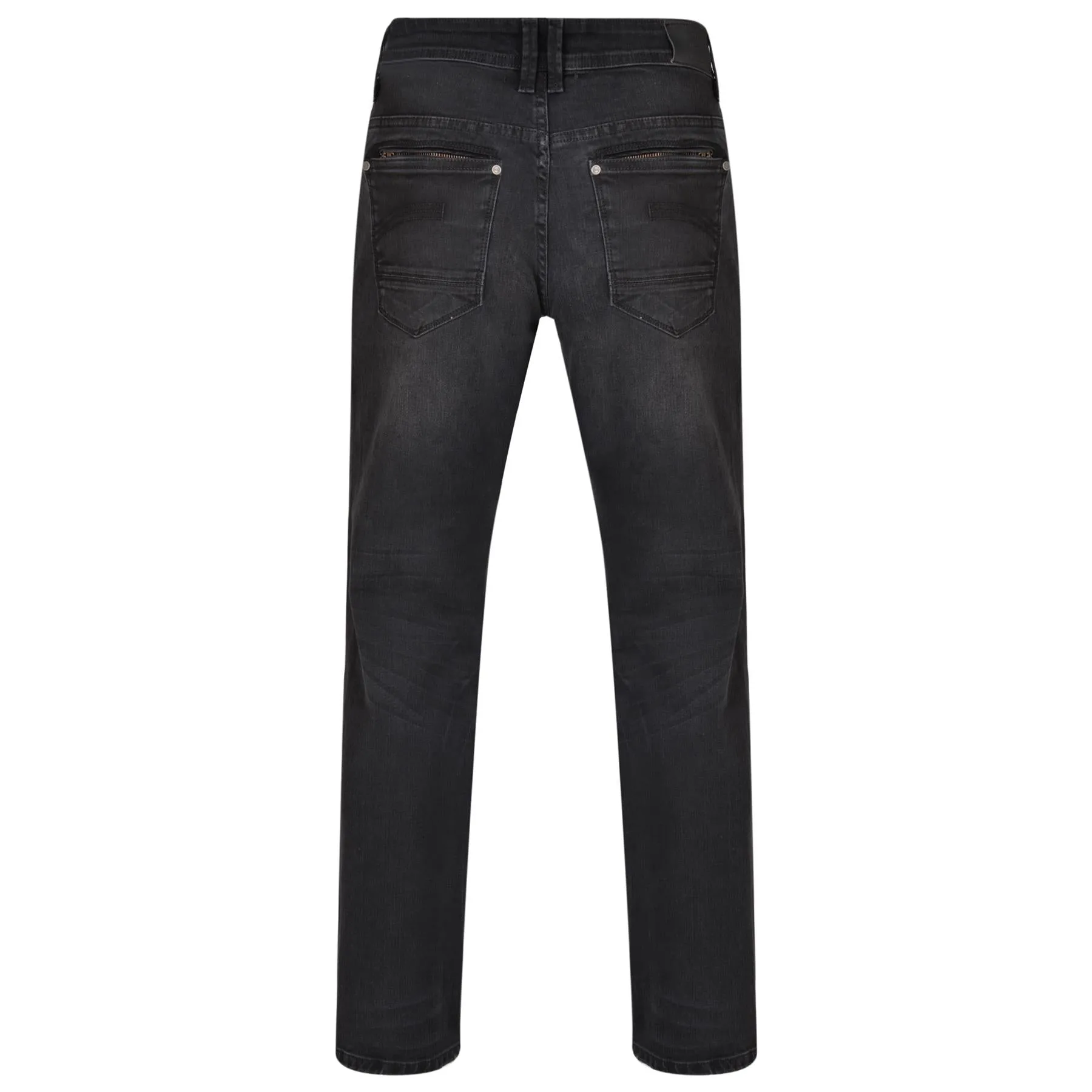 KAM Men's Regular Fit Fashion Stretch Jeans Ortega 40 to 60 Waist in Black Used