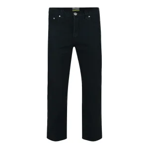 Kam Regular Fit Stretch Jeans in Black Waist size 40" to 64"