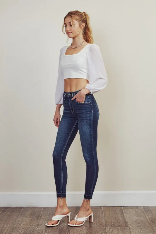Kan Can - High Rise Ankle Skinny Jeans