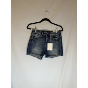 Kancan High Rise Jean Shorts Raw Hem Size M NWT