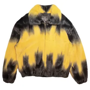 Kashani Black / Yellow Full Mink Fur Bomber Jacket