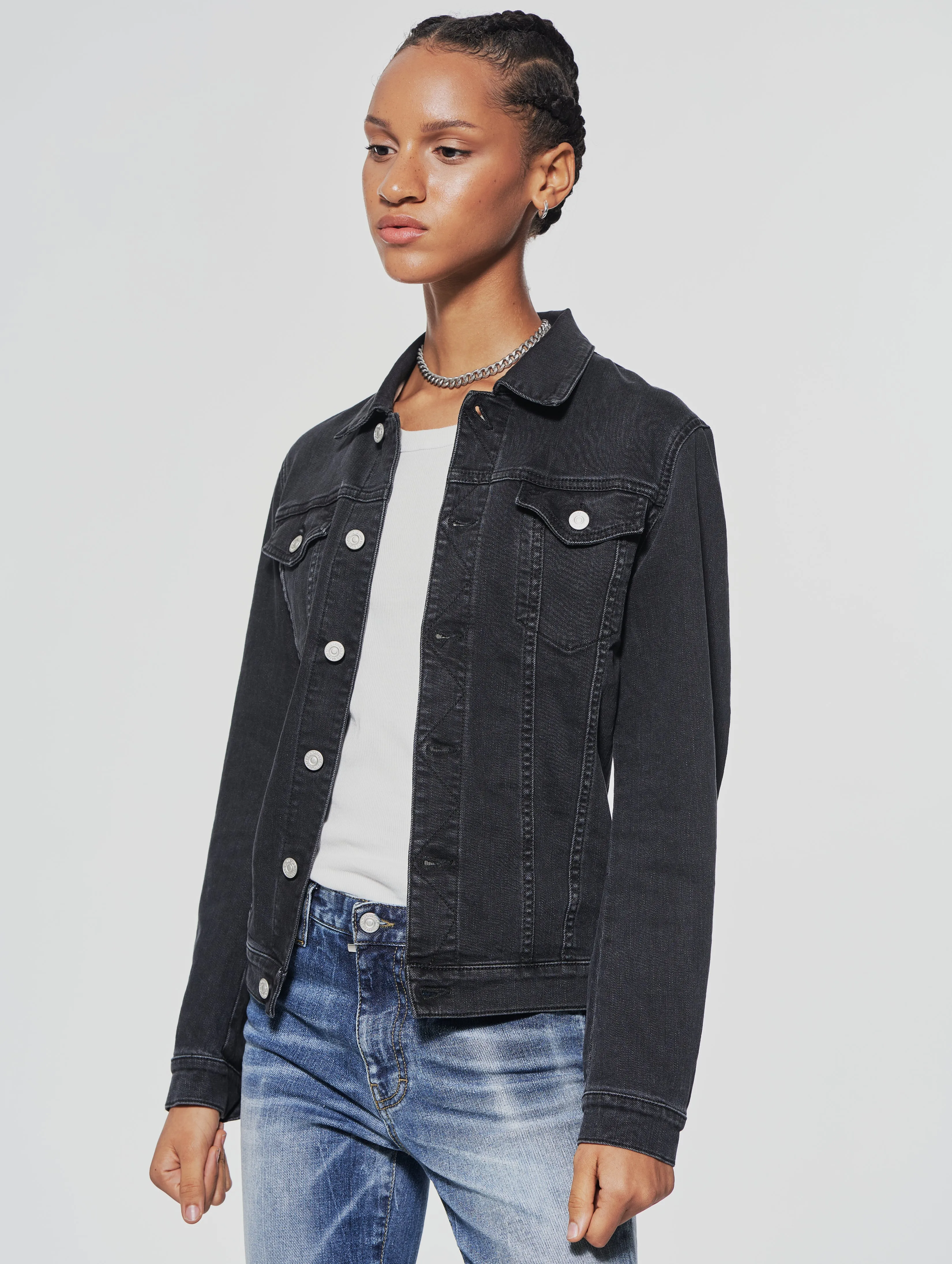 KATE DENIM JACKET IN BLACK - Woman