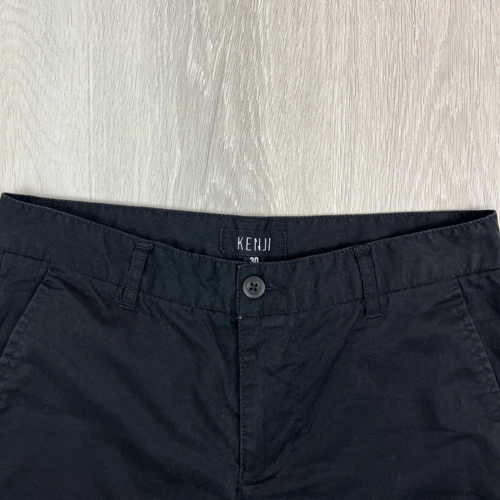 Kenji Mens Black Chino Shorts Size 30