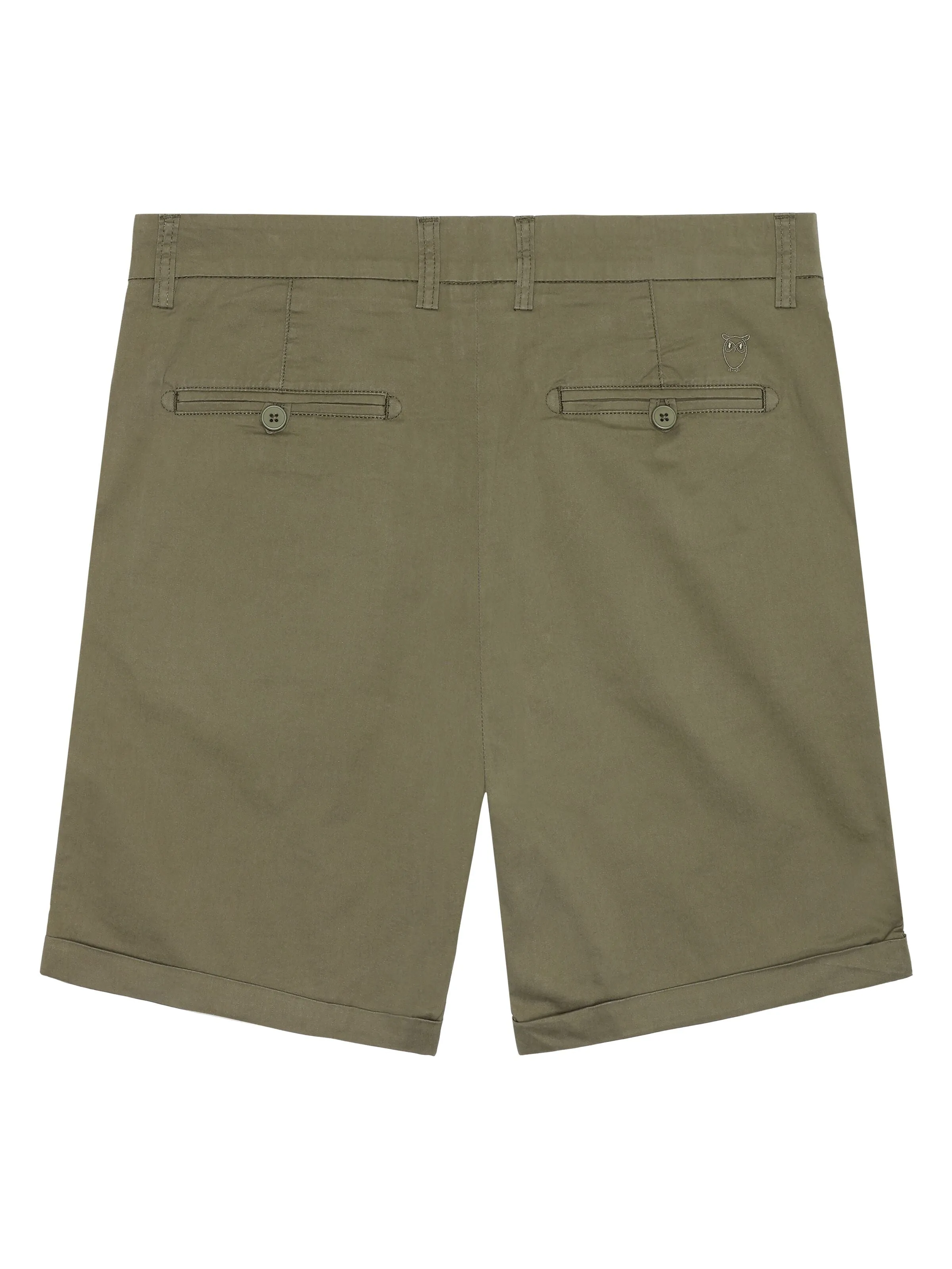 KNOWLEDGE COTTON APPAREL Chuck Regular Chino Poplin Shorts burned olive