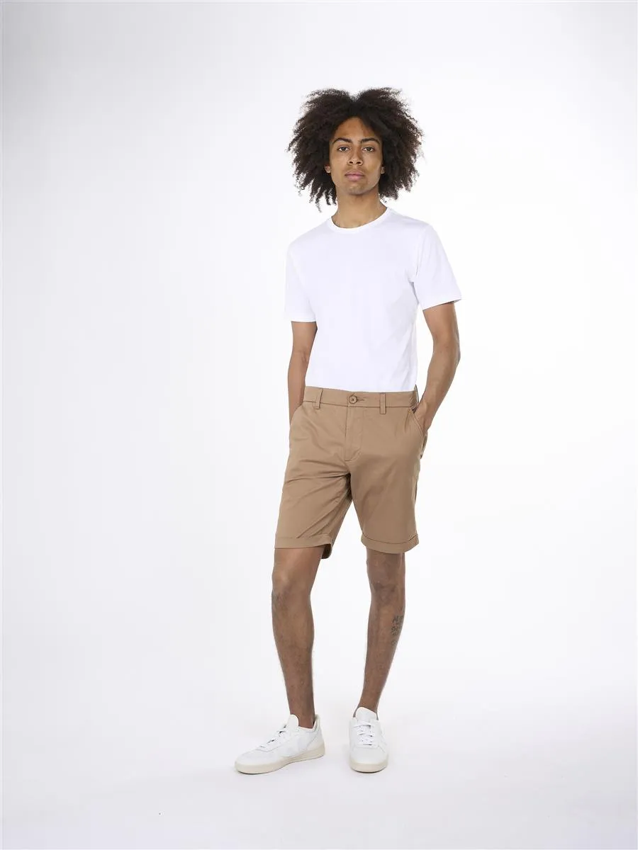 KNOWLEDGE COTTON APPAREL Chuck Regular Chino Poplin Shorts burned olive