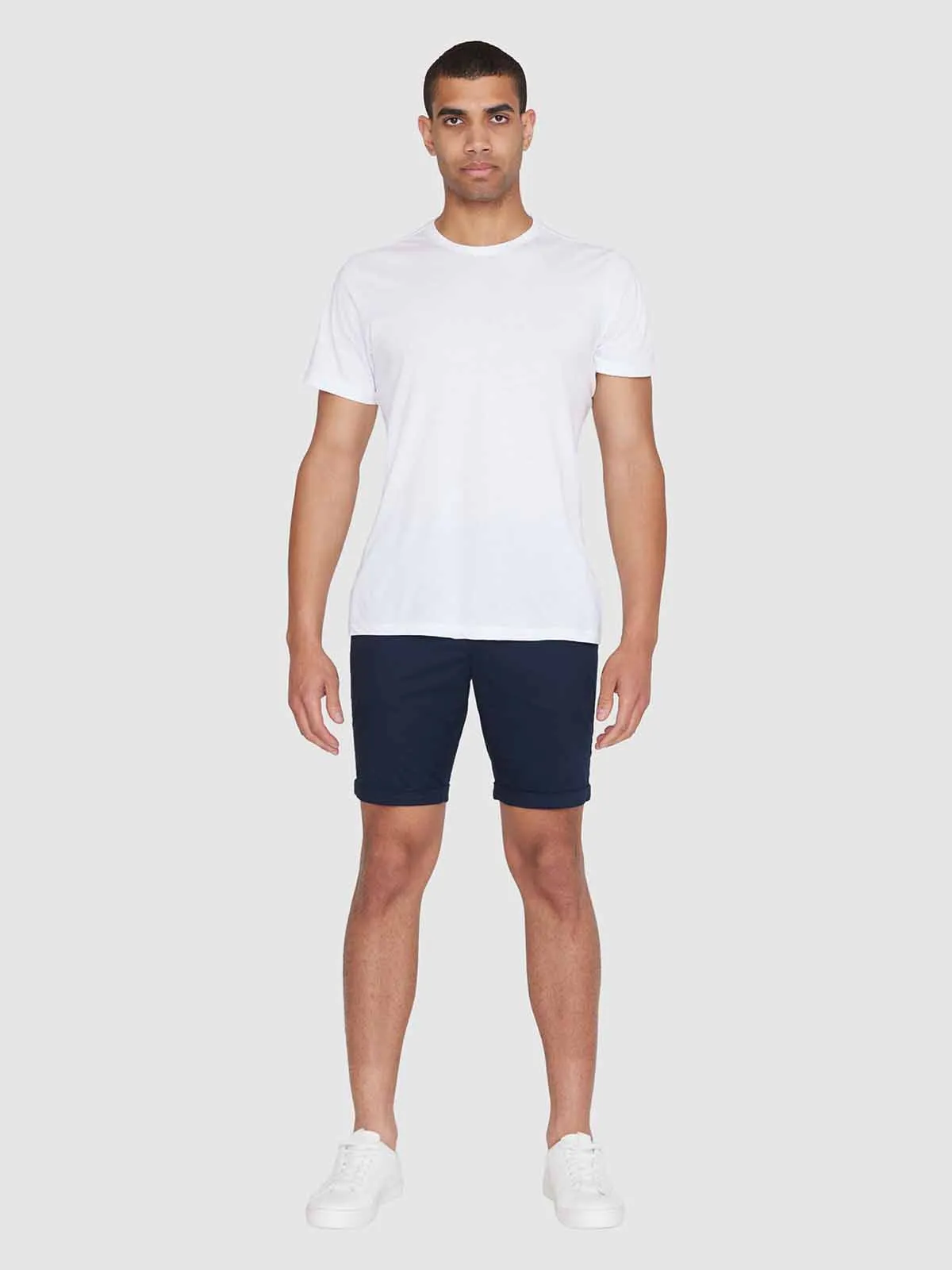 KNOWLEDGE COTTON APPAREL Chuck Regular Chino Poplin Shorts total eclipse