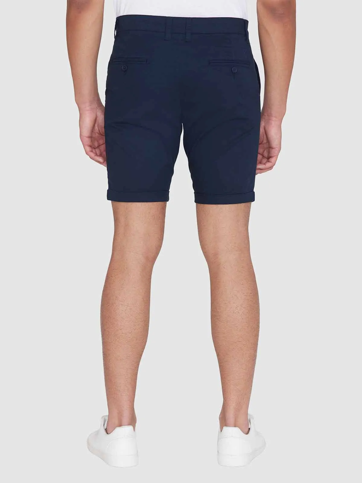 KNOWLEDGE COTTON APPAREL Chuck Regular Chino Poplin Shorts total eclipse