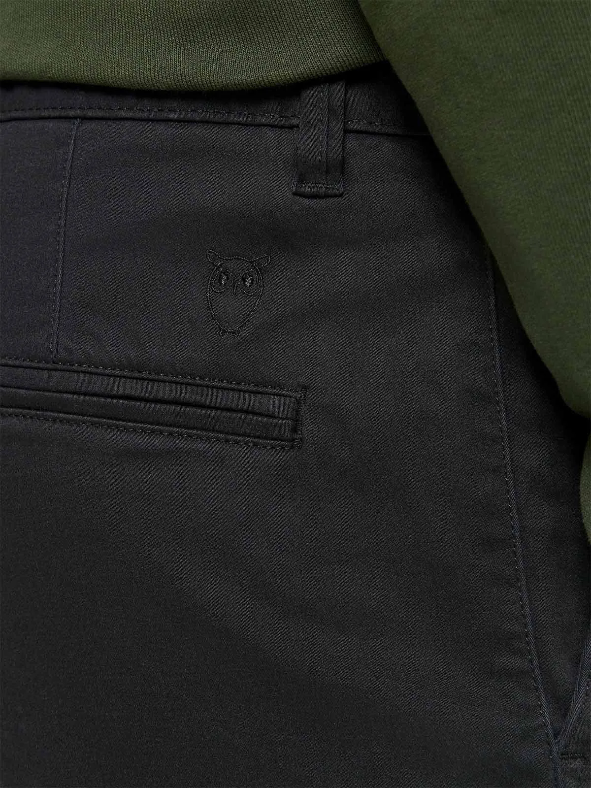 KNOWLEDGE COTTON APPAREL Luca Slim Twill Chino Pants black jet