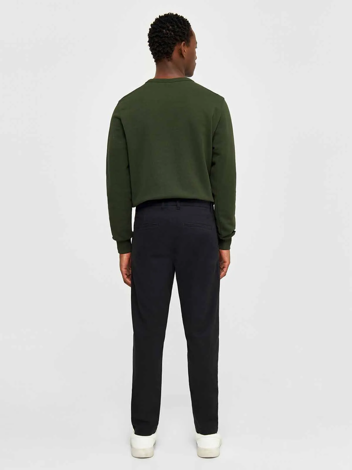 KNOWLEDGE COTTON APPAREL Luca Slim Twill Chino Pants black jet