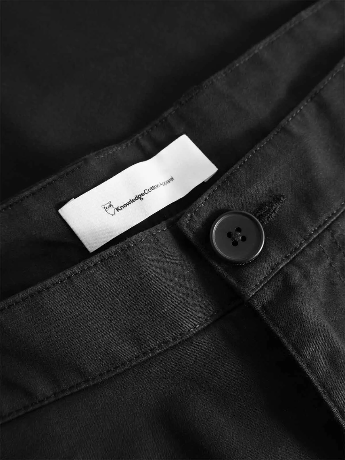 KNOWLEDGE COTTON APPAREL Luca Slim Twill Chino Pants black jet