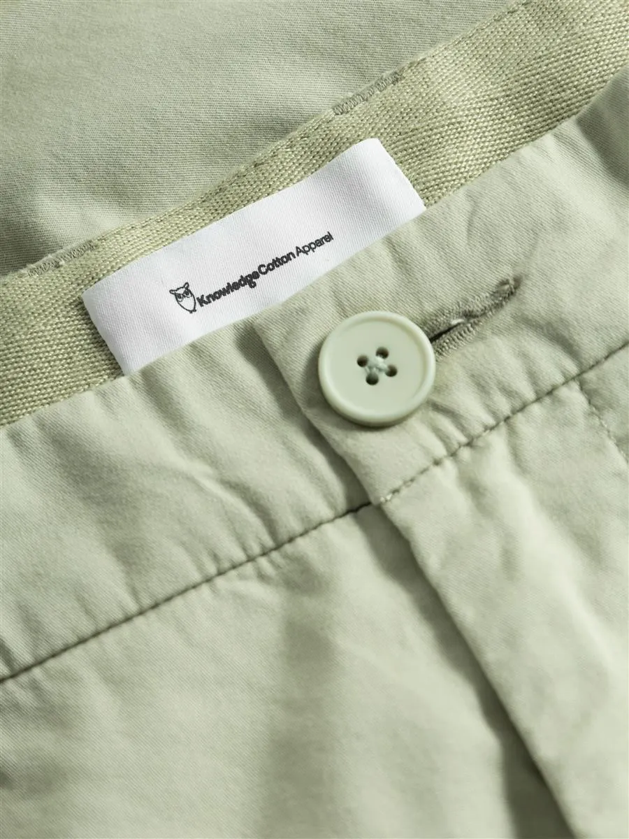 KNOWLEDGE COTTON APPAREL Regular Chino Poplin Shorts  swamp
