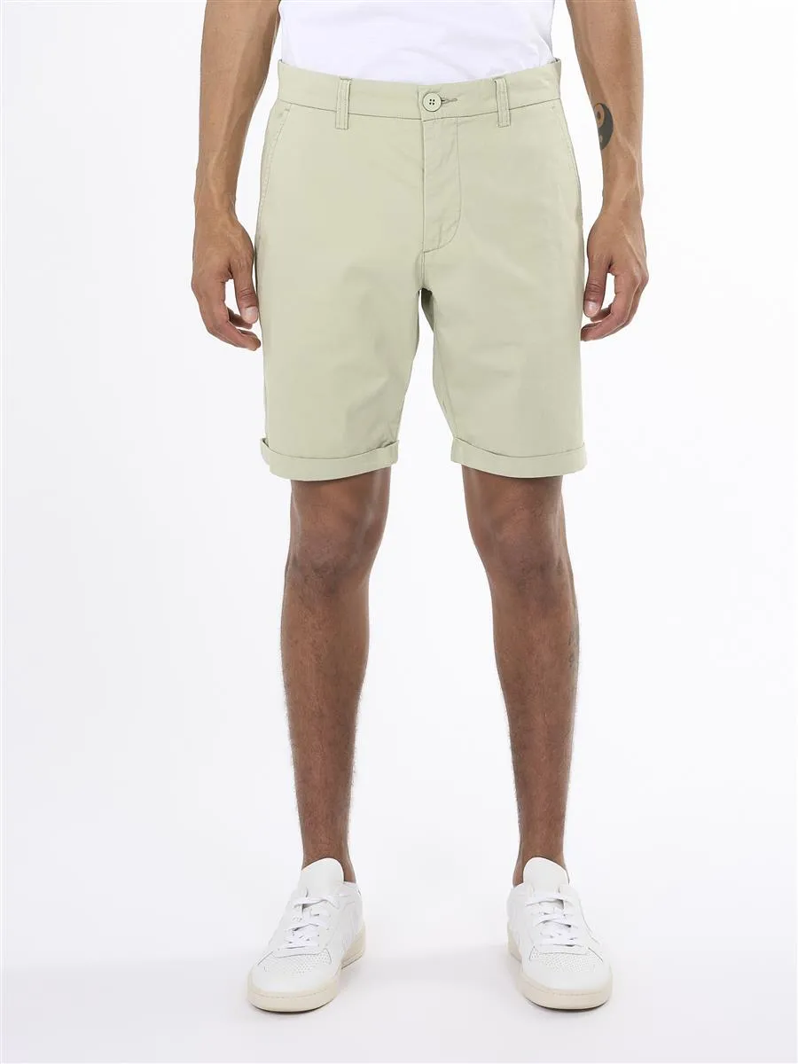 KNOWLEDGE COTTON APPAREL Regular Chino Poplin Shorts  swamp