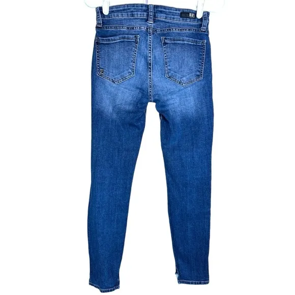 Kut From The Kloth Womens Skinny Jeans Connie Ankle Skinny High-Low Hem, Size 2