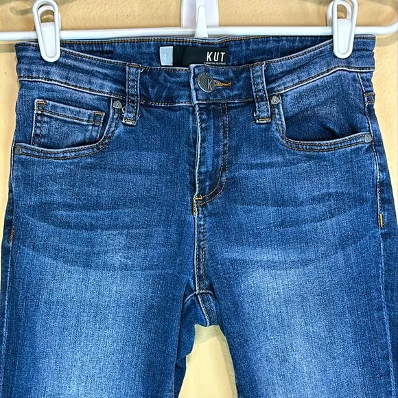 Kut From The Kloth Womens Skinny Jeans Connie Ankle Skinny High-Low Hem, Size 2